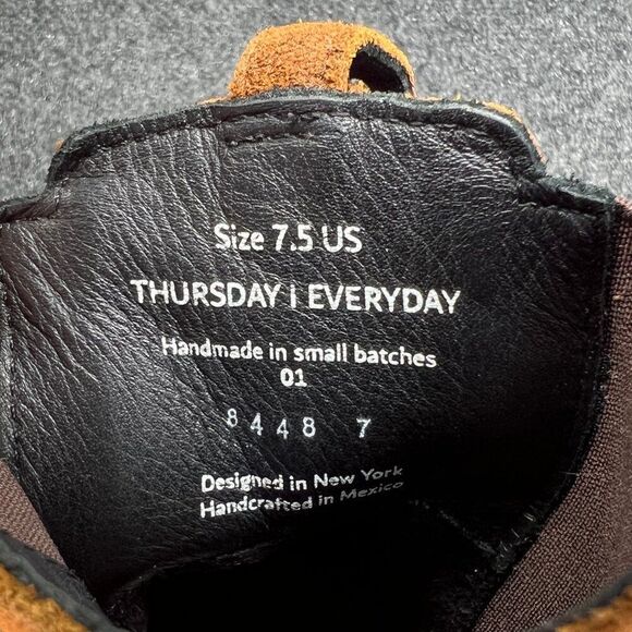 Thursday Duchess Chelsea Boots Women's Size 7.5 Brown Suede Leather Pull On Boot - Picture 15 of 15
